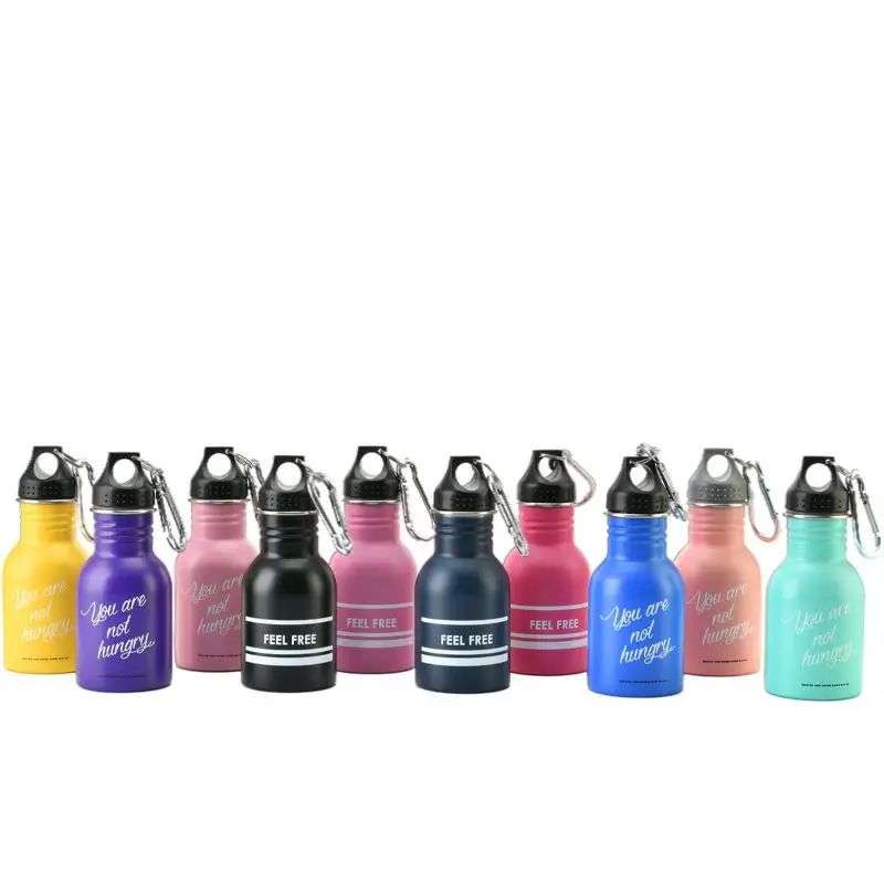 

2021 outdoor single wall stainless steel water bottle for sport with handle cover and straw