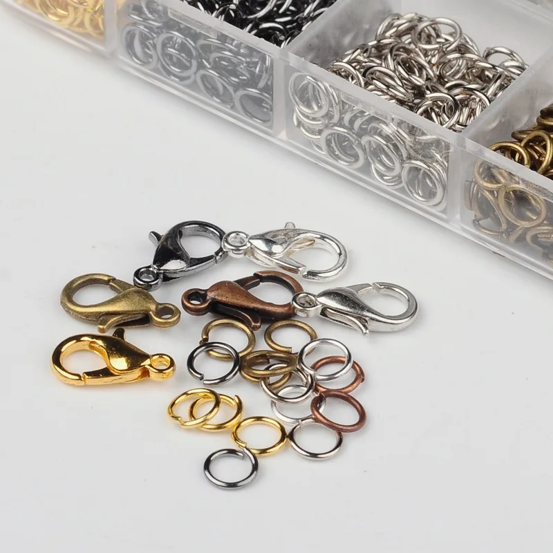 

Hot-Selling New Alloy Lobster Clasp Jewelry Buckle Single Circle Mixed Color Suit Handmade Diy Jewelry Accessories, Multi color