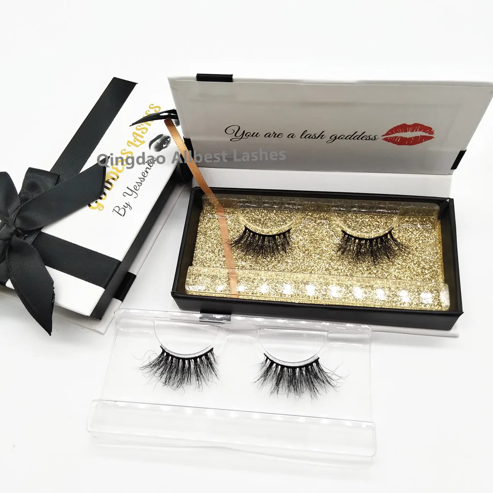 

Customized logo Private Labels Manufacturers Wholesale Hand Made half 3D Mink eyelashes short