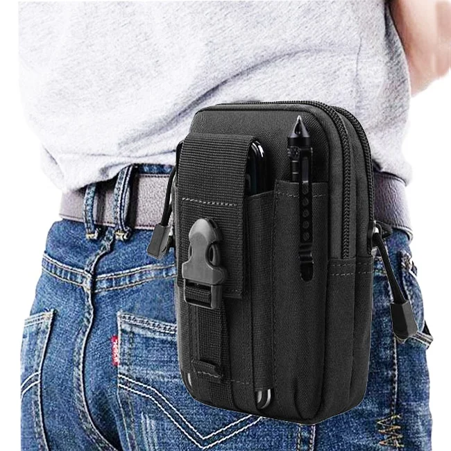 

Mini Phone Carrying Multi Pocket Tactical Pouch Belt Waist Pack Bag Military ECO Waist Bag, More than 14 colors for reference