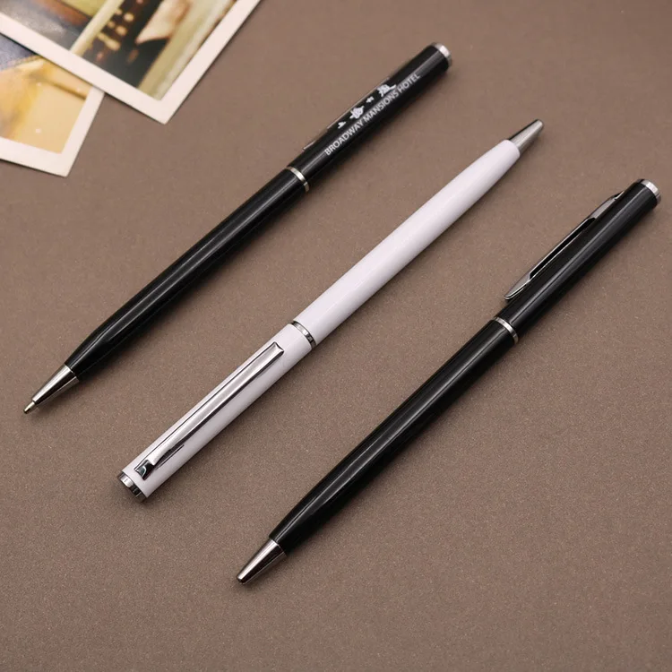 Pen Factory Custom Cheap Thin Retractable Intercontinental Hotels Pens