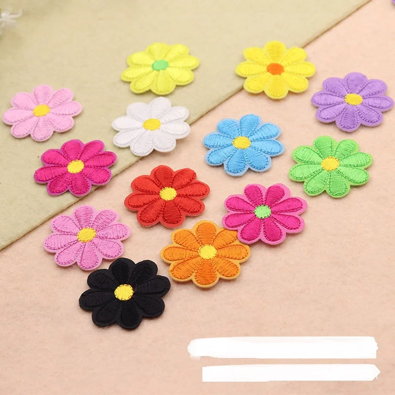 

Sunflower embroidery cloth paste back glue ironing Decal clothing shoes and hats decorative accessories embroidery patch