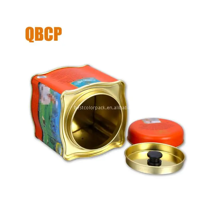 music carousel metal tin box for tea