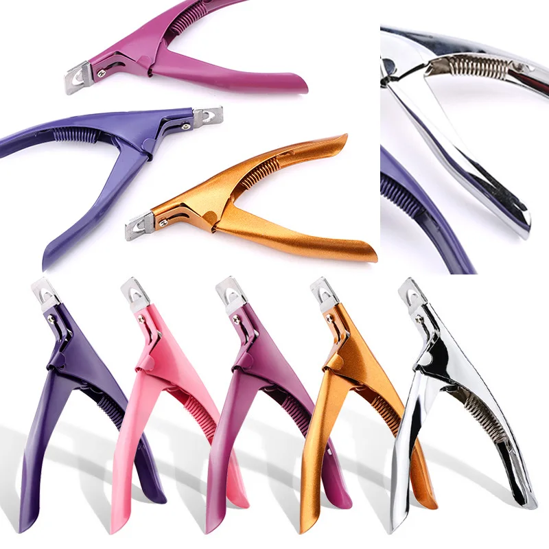 

Professional Nail Art Manicure Clamp Clipper Tool False Nail Tips Stainless Steel Edge Cutters