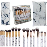

2019 hot 10pieces makeup cosmetic brushes set marble makeup brushes