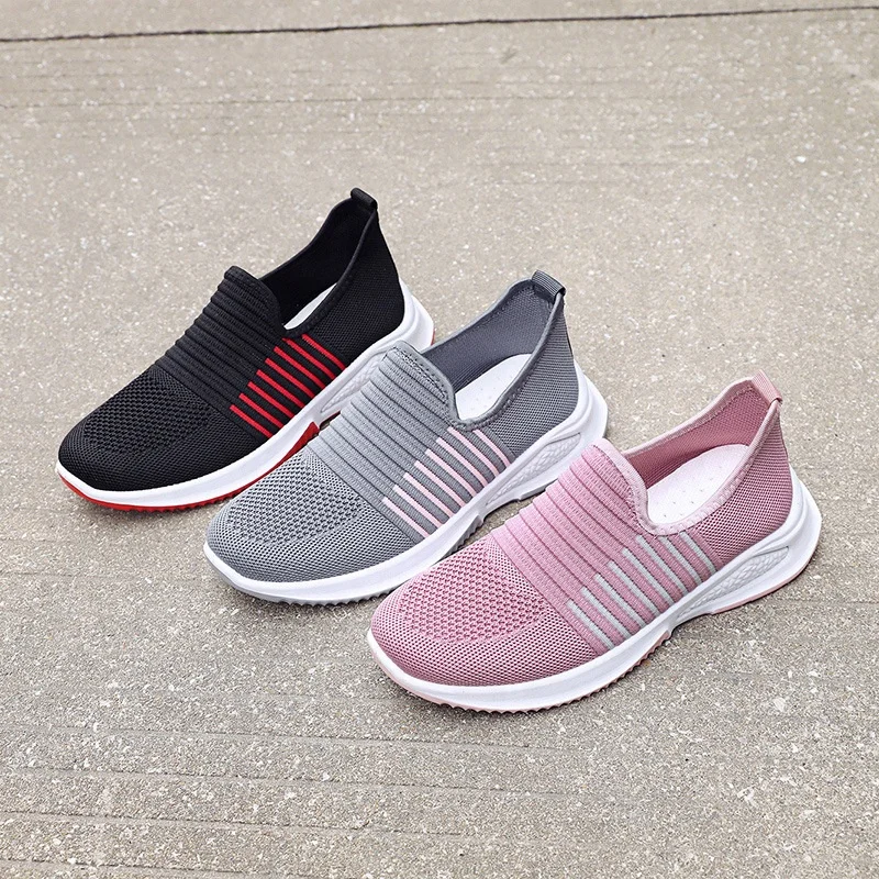 

2022 New Style Cheap Sock Tennis Shoes for Women Fashion Ladies Running Sneakers Breathable Casual Shoes Sport Walking Shoes, 3 colors
