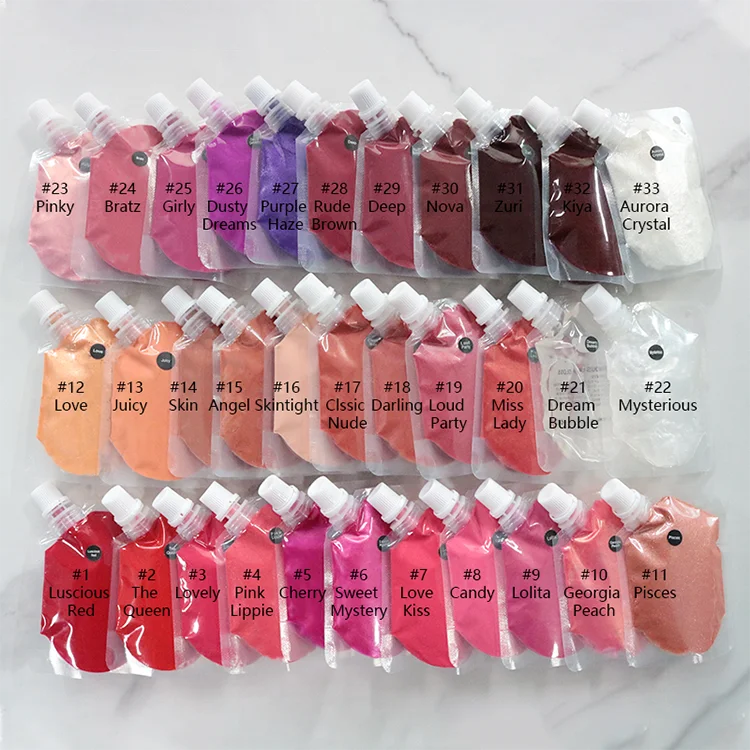 

Wholesale private label vegan diy de versagel matte liquid clear pigment bulk lipstick pouch lipgloss bags lip gloss base