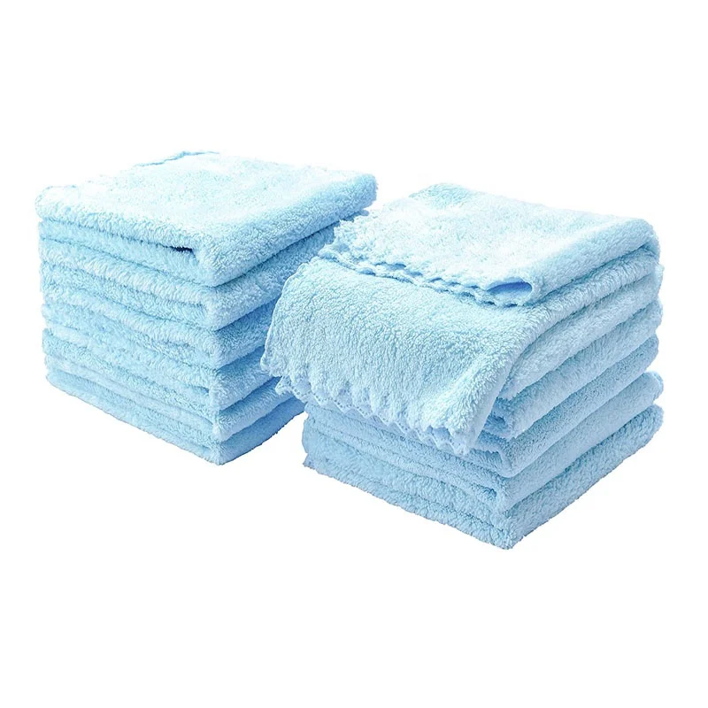 

New Fashioin Baby Hand Towels Cute Smile Hanging Children Bathing Towel Kids Bthroom Coral Fleece Thickening Newborn Wisp Towels, Multi color