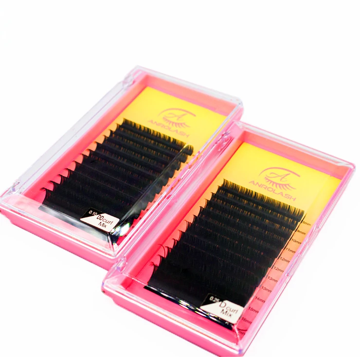 

Hot New Private Label Individual Eyelashes Lash 25Mm Mink Bulk Wholesale Korea Faux Mink Lashes Extension In Tray By The Bulk