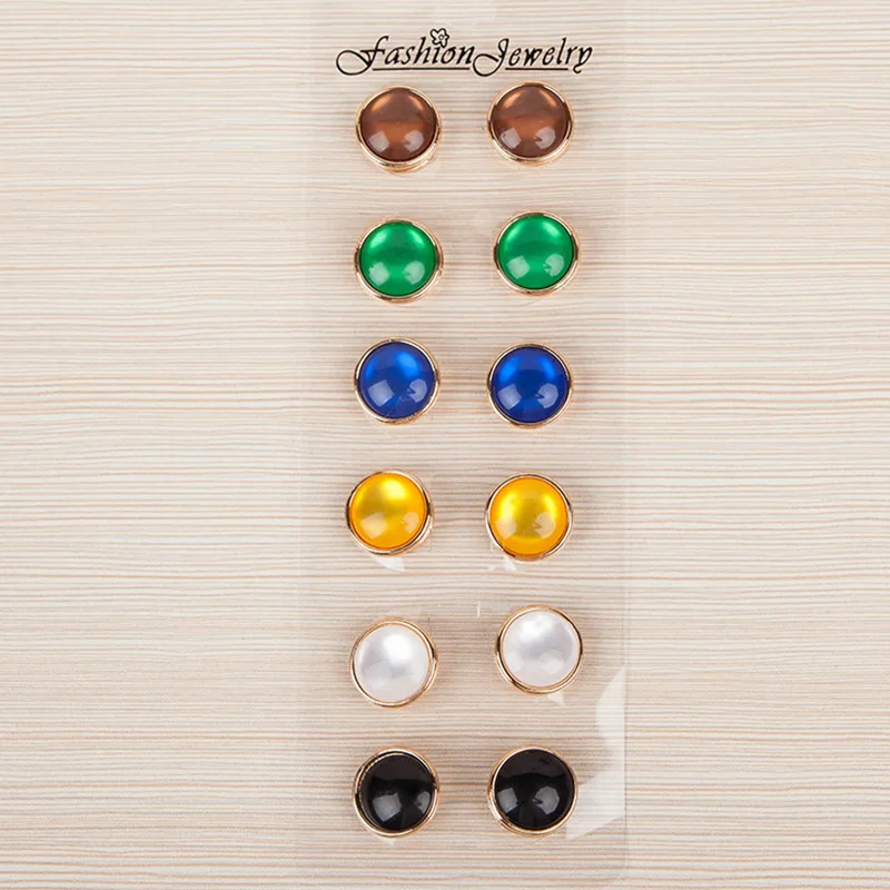 

New Premium Hijab Scarf Pin Brooches Gold Plated Jade Natural Stone Muslim Hijab Magnetic Brooch, Picture color