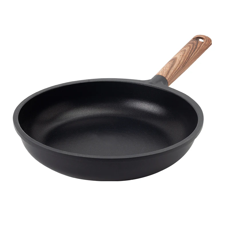 

26cm Hot Sale Aluminum Alloy Thick Coating Die Casting Cookware Sets Nonstick Frying Pan without Pot Lid, Black