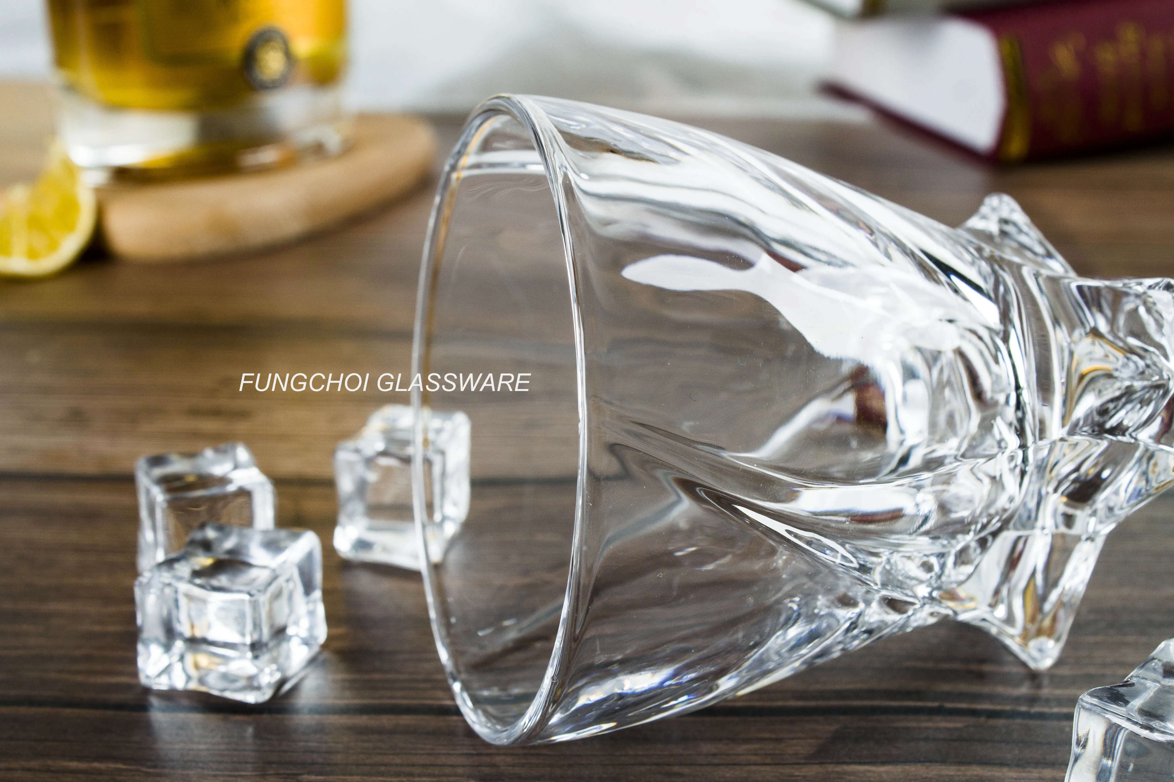 Wholesale Lead Free Clear Crystal Whiskey Glass Tumble Whisky Glass Drinking Wine Glass Cup 2058