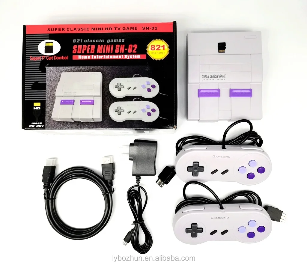 

New Super Classic Support TF Card Game Console Built-in 821 TV Video Games 821 Game Console