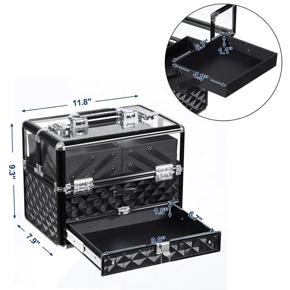 
Multi-purpose Aluminum Acrylic Vanity Case for Makeup 