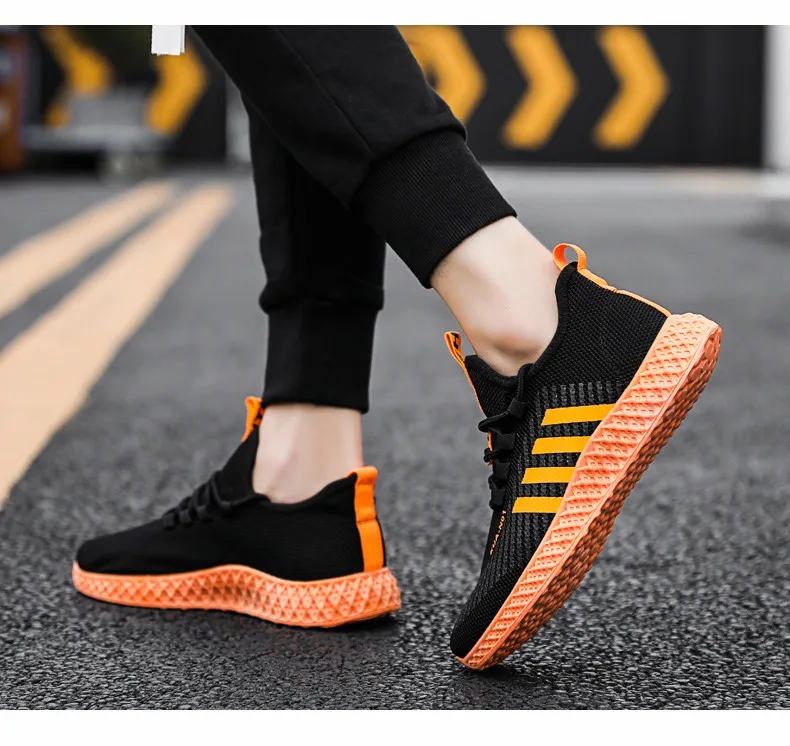 

2019 new men's casual breathable sports running sneakers shoes, Customerized