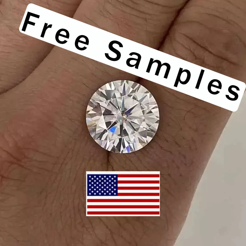 1ct 2ct 3ct Excellent Quality Round Loose Moissanite Def Dvvs White 9mm Gra Certificate Synthetic Moissanite