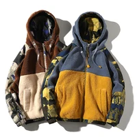 

new model 2020 hip hop high street camo mens jacket embroidery jacket sherpa fleece jacket