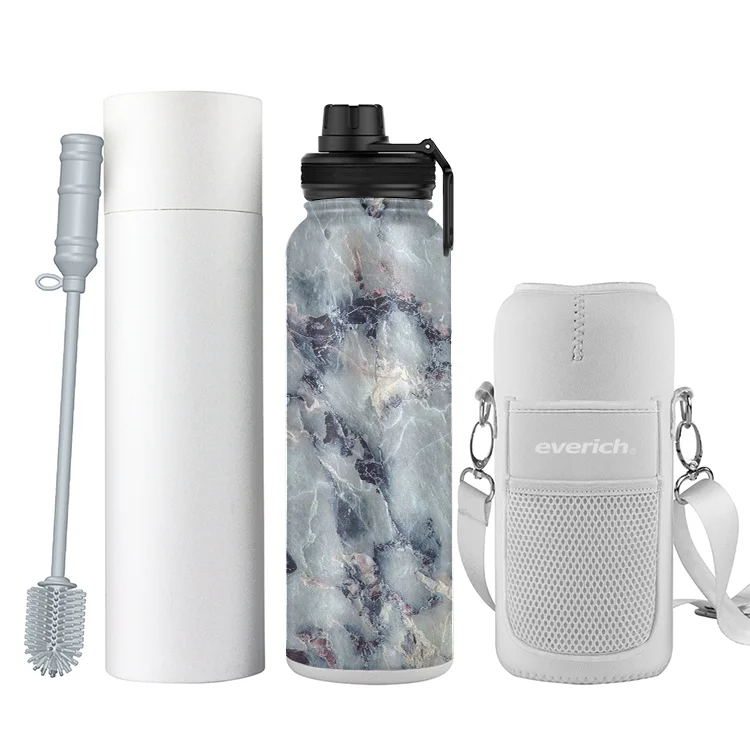 

High quality Amazon Top Sell big mouth vacuum Flask insulate Stainless Steel water bottle with brush and bag