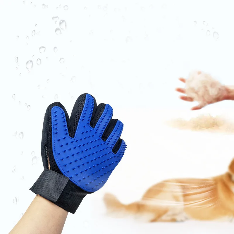 

Breathable Comfortable Gentle Deshedding Pet Dog Grooming Glove Brush Hair Remover Massage Mitt with Enhanced Five Finger Design