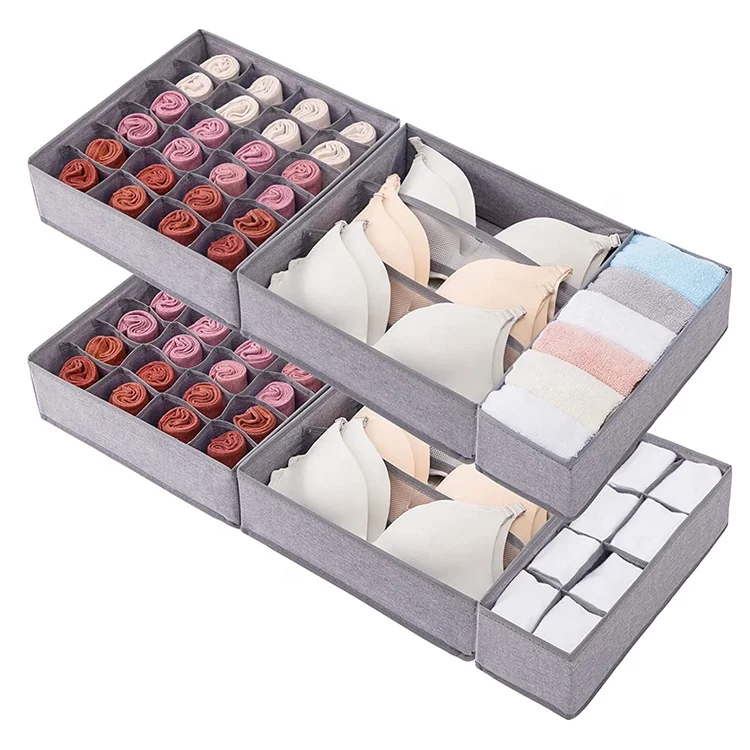 

Durable Clothes Drawer Sock Organizer and Storage Set of 4 Dresser Drawer Organizers, Customized color