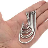 

100pcs/bag 34007 Live Bait Stainless Steel Saltwater sea Fishing Hooks White Big Extra Long Shank Fishing Hook