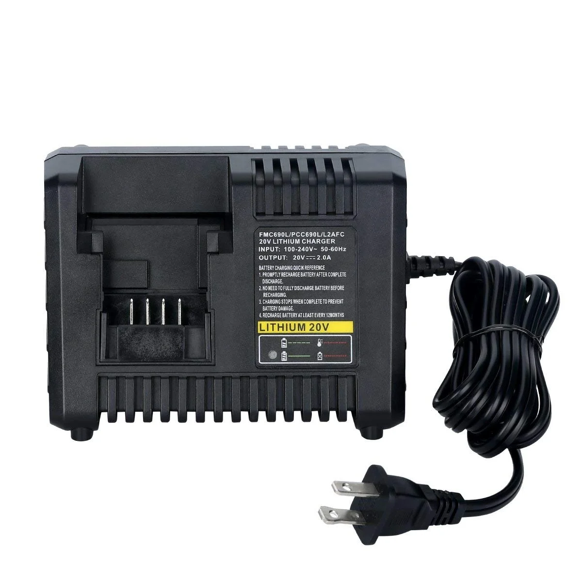 

J068 FMC690L/PCC690L 10.8V to 18V 3A Power tool Lithium Ion Battery Charger For Porter Cable and Black Decker StanleyTools, Green