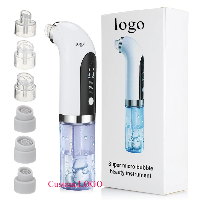 

Household Small Bubble Cleaner With Water Cycle Cleaning Vacuum Blackhead Acne Remover, White