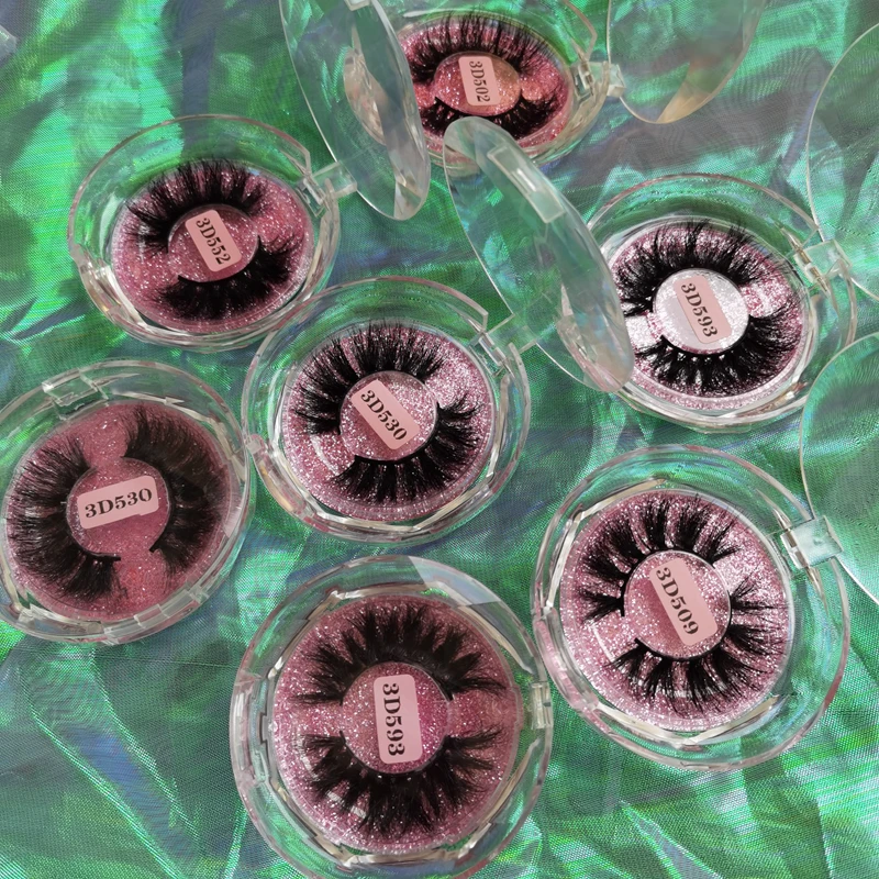 

clear lashbox packaging with logo sticker custom vendors for lashes fluffy mink lashes3d wholesale vendor