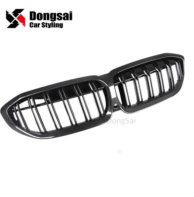 

Dry Carbon Fiber Gloss Carbon Double Slats Kidney Grille Mesh Grill for BMW 3 Series G20 PRE-LCI G21 G28