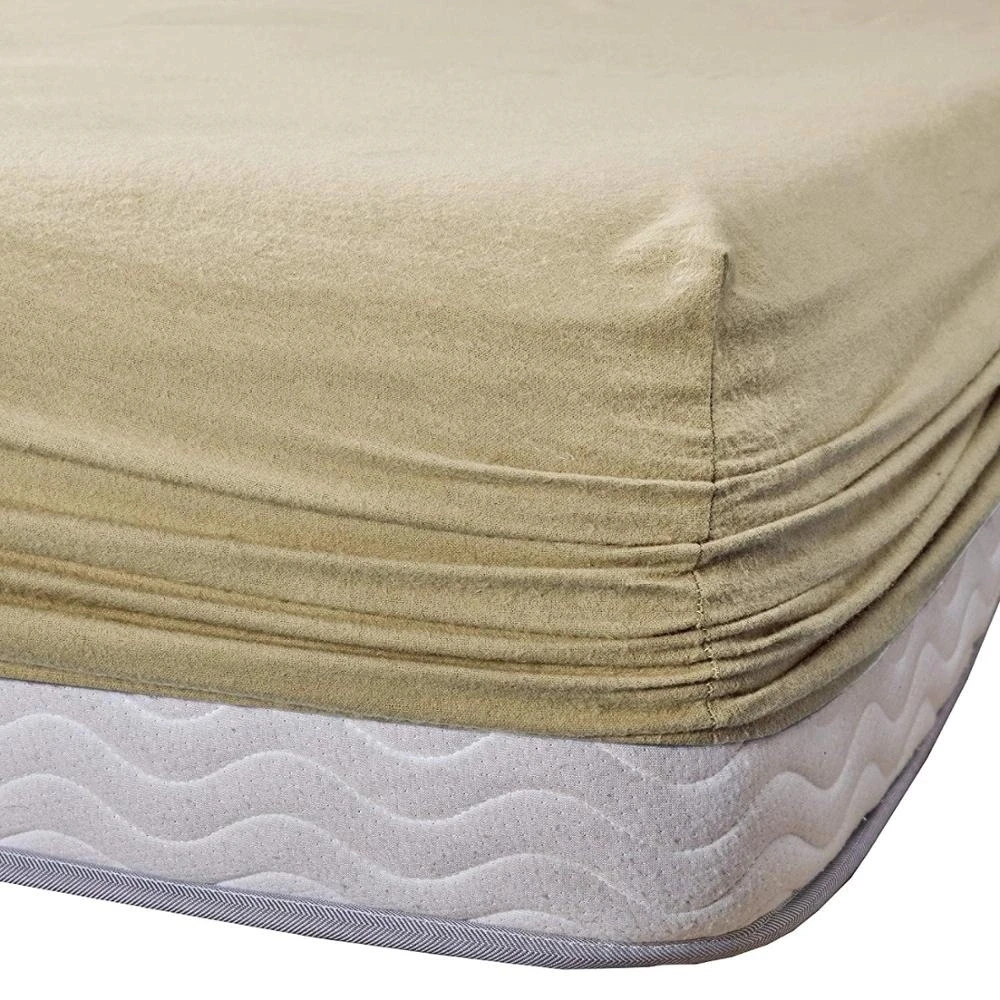 豪华酒店 100% 聚酯卡其色家居床单套装酒店超细纤维床单