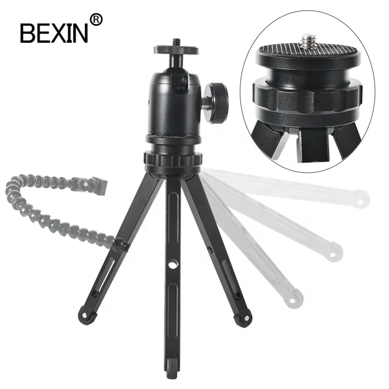 

BEXIN Flexible desktop Tabletop Portable Mini Multifunction Adjustable phone holder Camera Mount Tripod for Dslr camera iphone