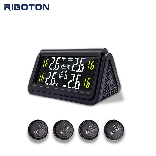 

Original manufacturer Riboton Newest Private Model C280 external car tire pressure solar charging center console TPMS for car