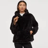 basic women plain oversized sherpa hoodie fleece fabric for hoodie softed hoodie