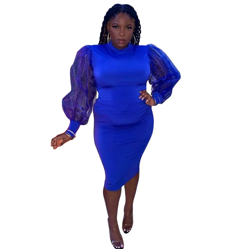 

women mesh long sleeve casual dresses women plus size for ladies party dress