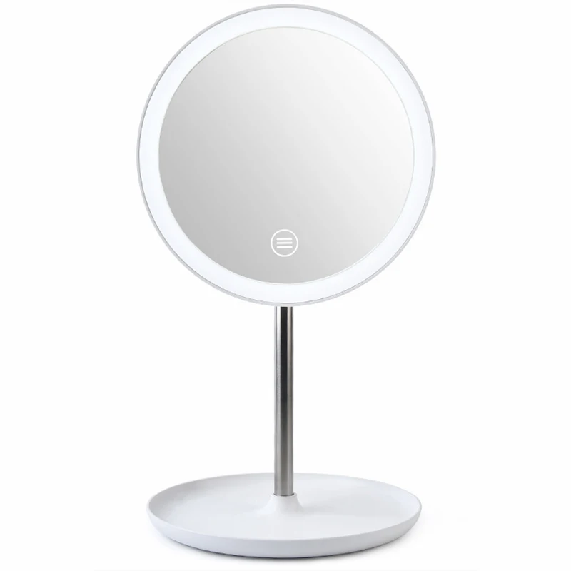 

Usb Charging Led Lighted Travel Mirror Desktop Magnified Makeup Vanity Led Mirror