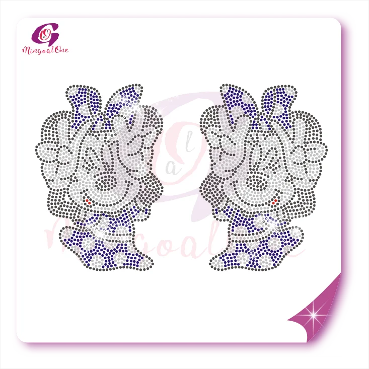 

Beautiful mickey hot fix rhinestone transfer design for kids clothing, Select from color chart