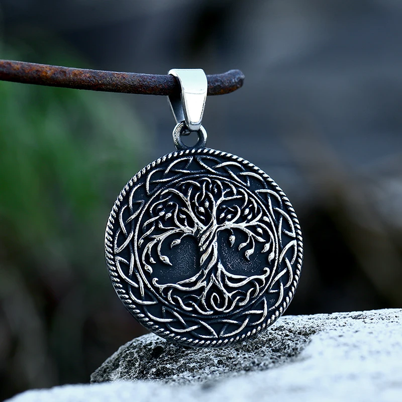 SS8-917P Stainless Steel Viking Tree of Life Pendant For Men Women Fashion Jewelry Wholesale