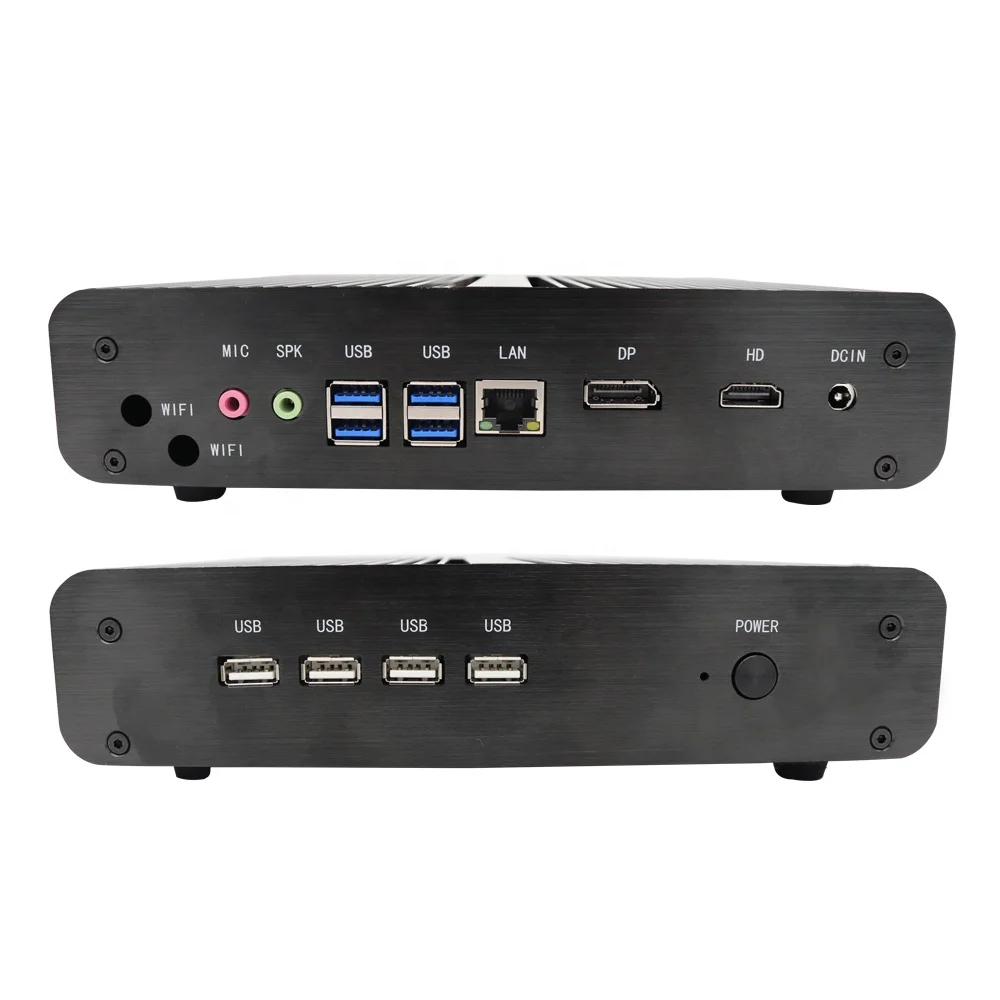 

Hot sale fanless office pc 2*DDR4 RJ45 Lan In-te; core 10th Gen I7 10510U cpu support family home use mini pc desktop