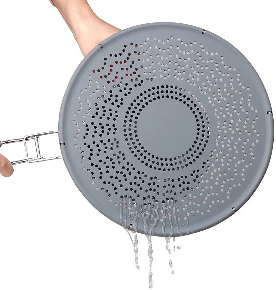 

Splatter Screen For Frying Pan Splatter Screen Stainless Steel Screen Splatter Guard Food Cover Stainless Steel, Black