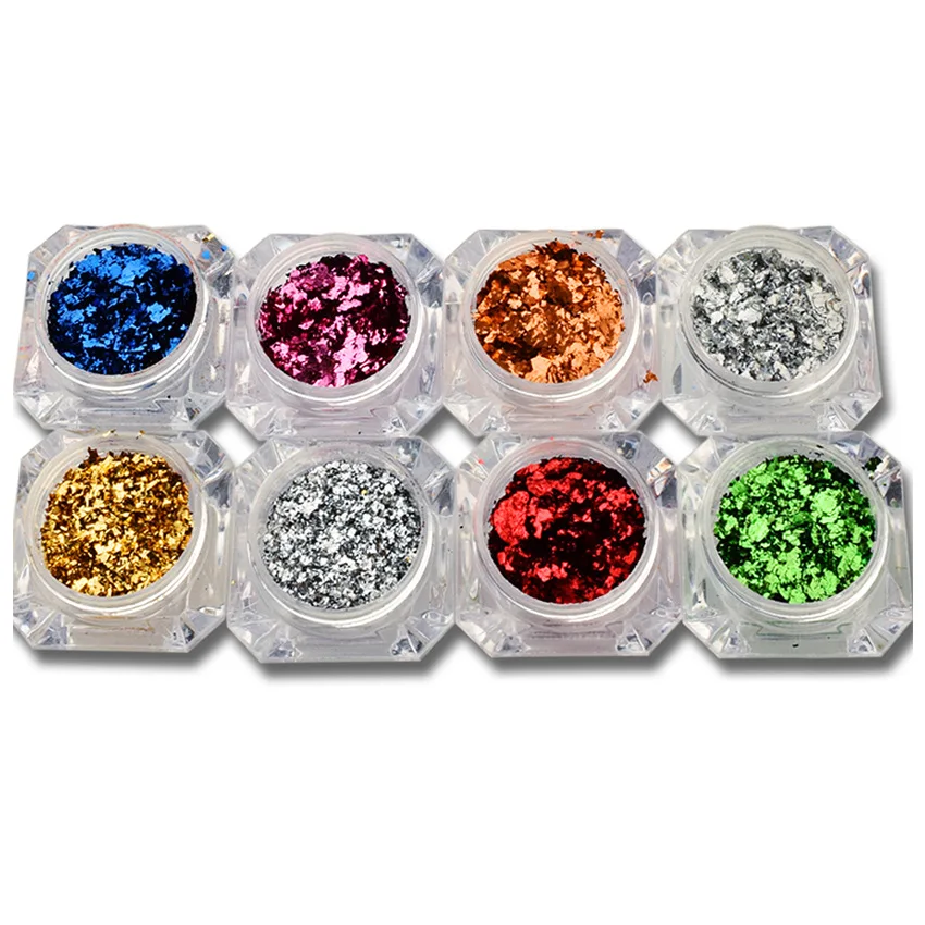 

2021 Gold Nail Foil Alumminum foil paper for nail art gold nail flakes