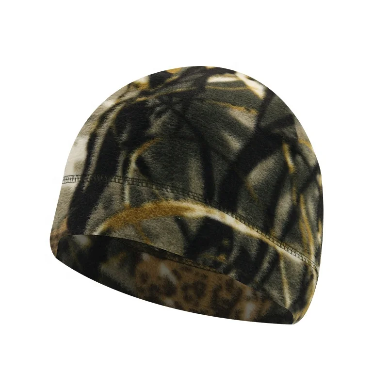 

Winter Outdoor Sports Camo Fleece Hats Warm Motorcycle Running Ski Beanies cap