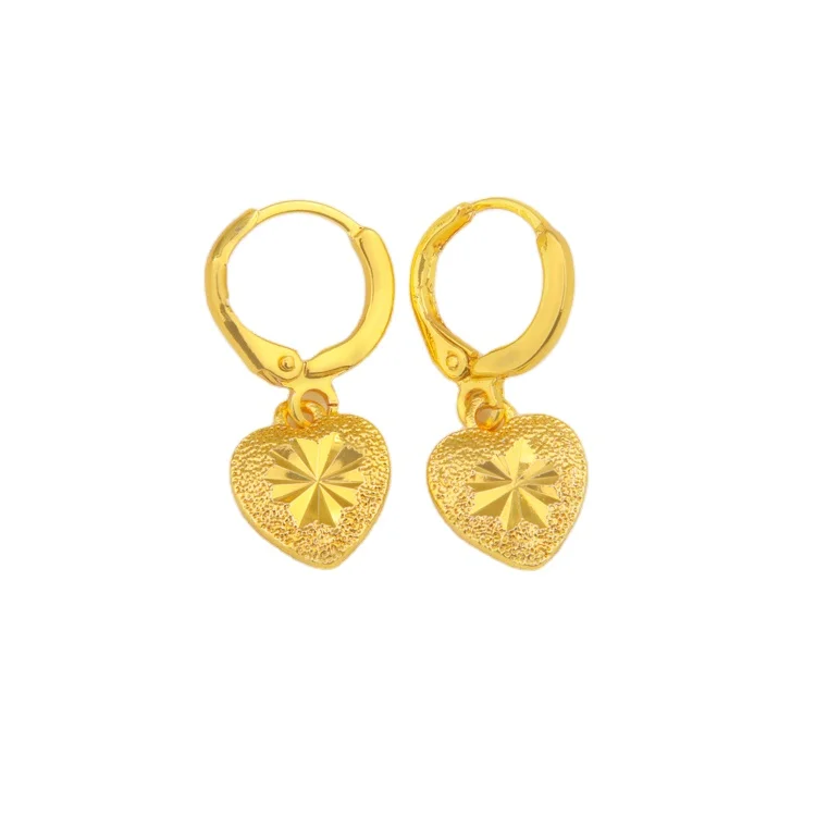 

Cross-Border Hot Style Earrings Fashion Trendy Brass Gold-Plated 18K Jewelry Love Thick Earrings New Jewelry