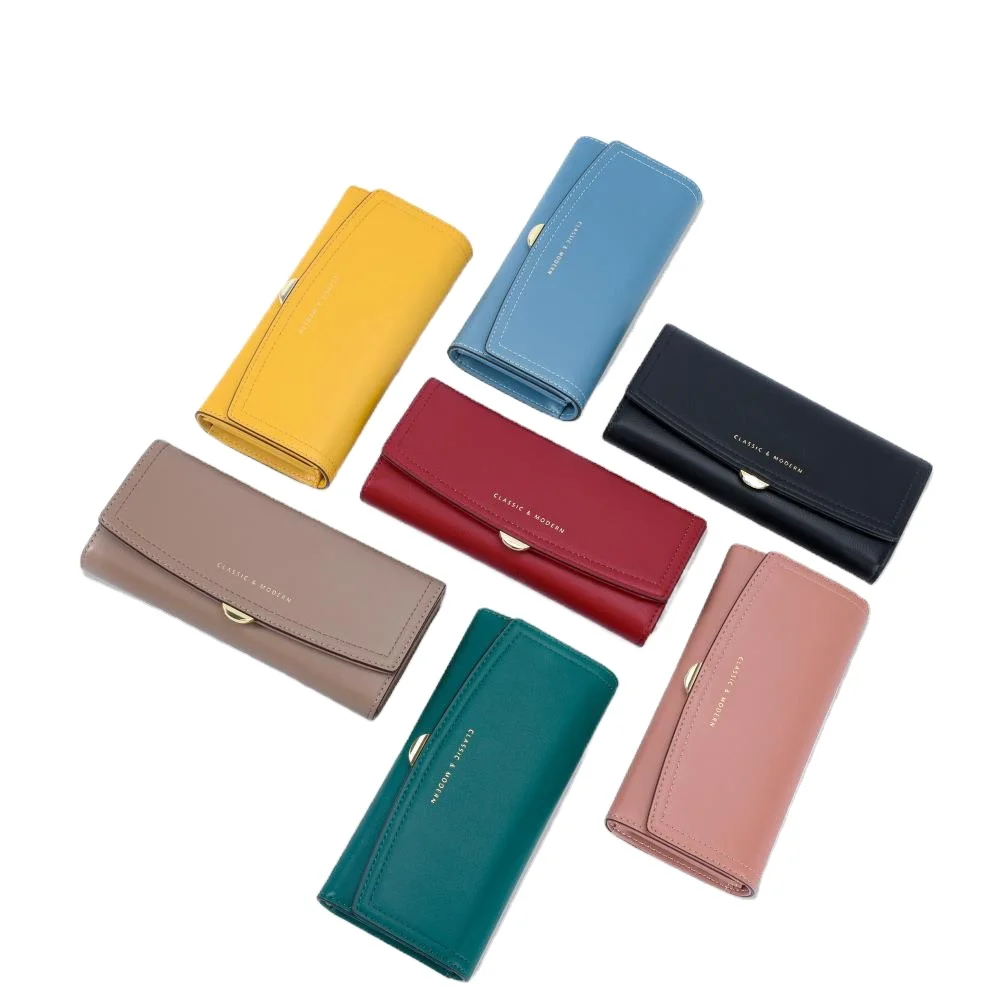 

Factory wallets for women fashionable long hasp hand simple all-much purse phone PU leather casual card holder, Customized