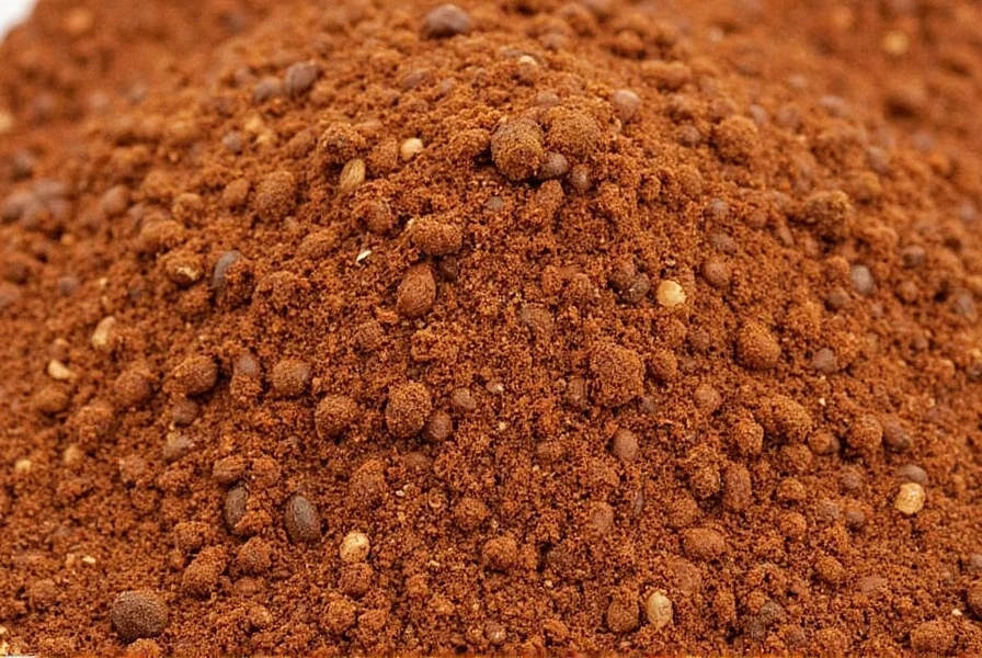 Close-up of 7 Brew Cinnamon Roll coffee grounds showing rich brown color with cinnamon swirls