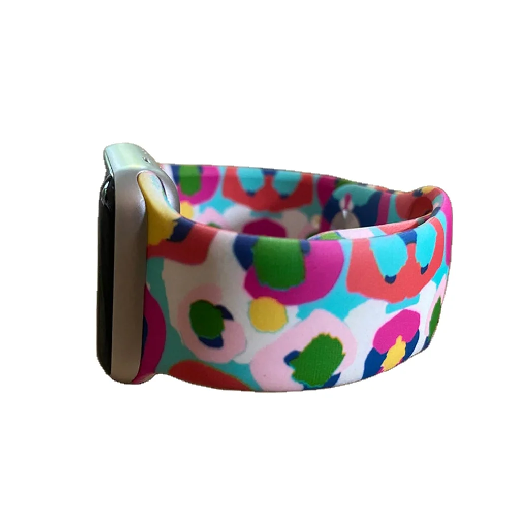 

Multi Colored Cheetah Leopard Print Silicone Band For Apple Watch, For Apple Watch Band Custom, Many colors for your choice