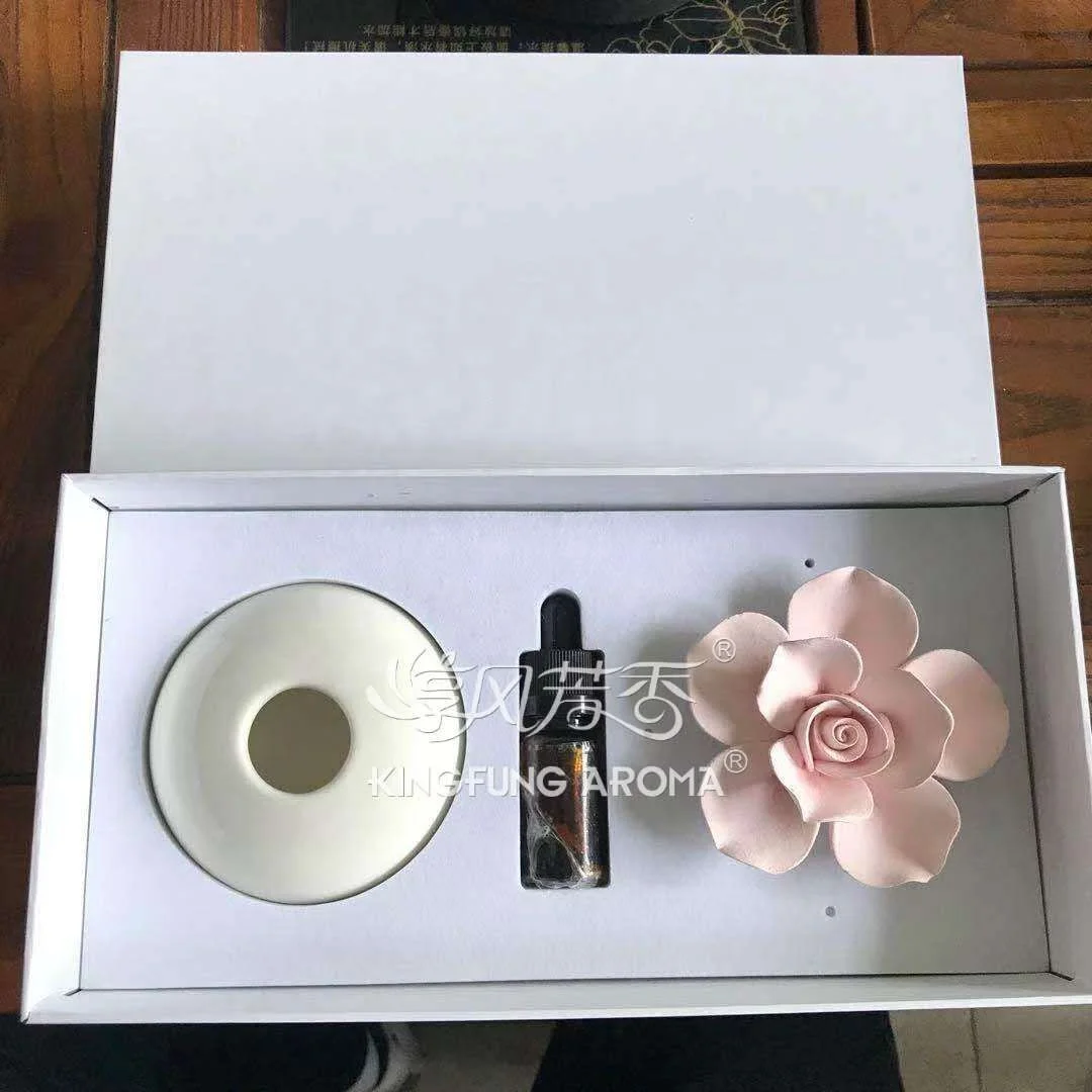 

Amazon Hot Sell Ceramic Aroma Stone Ceramic Flower Diffuser Bottle Reed Flower Air Freshener