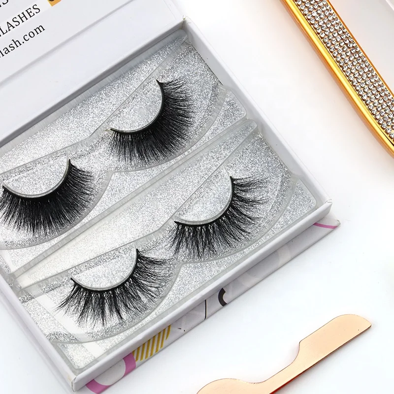 

Handmade False 3D Faux mink eyelash vendors Vegan Strip Lashes With Personalized Lash Packaging
