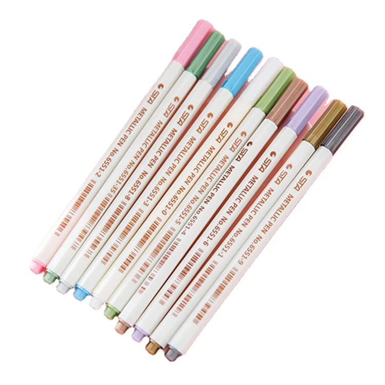 

10-color black cardboard special gel pen album photo pastel pen metal colorful paint pen