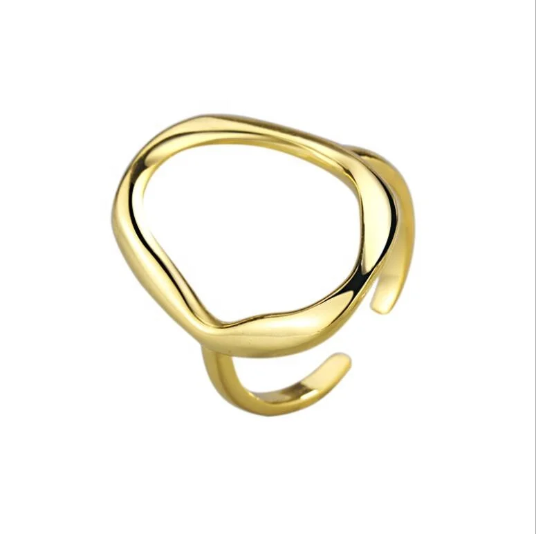 

Irregular Hollow Rings Jewelry Wholesale Copper rings for Women Wedding Engagement Jewelry