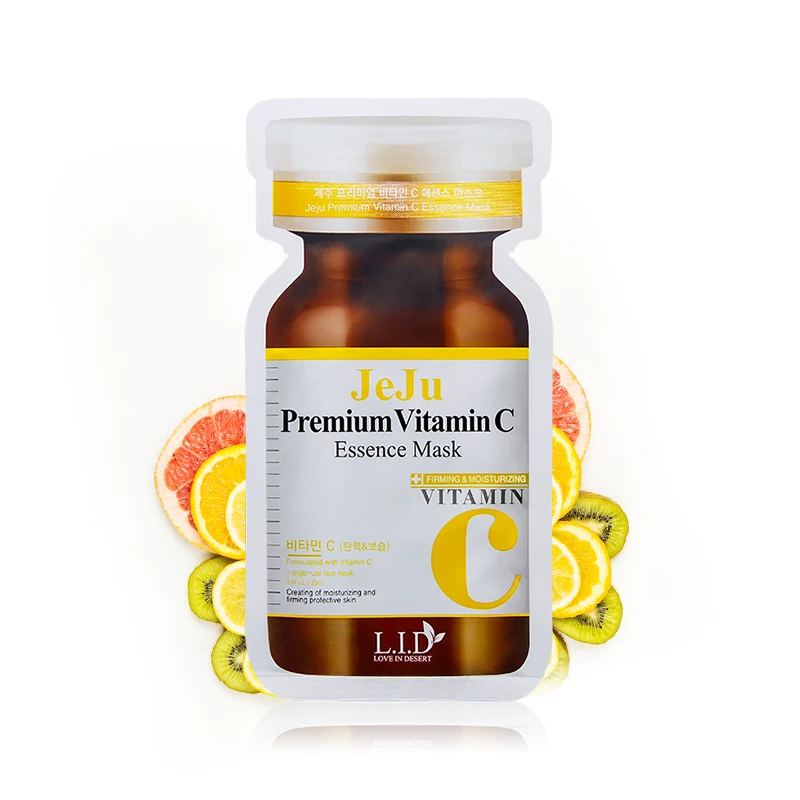 

Private label moisturizing firming anti-aging new arrival peeling off Vitamin C Premium Vitamin C Essence Mask, 4colors